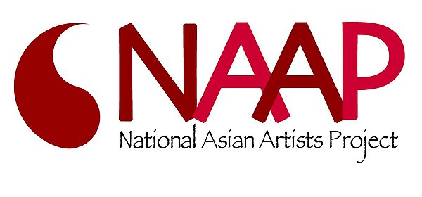 Red graphic depicting the National Asian Artists Project (NAAP) logo
